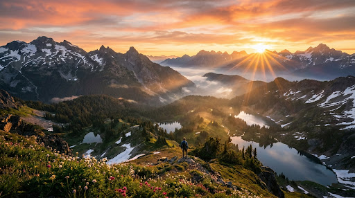 Mountain sunrise